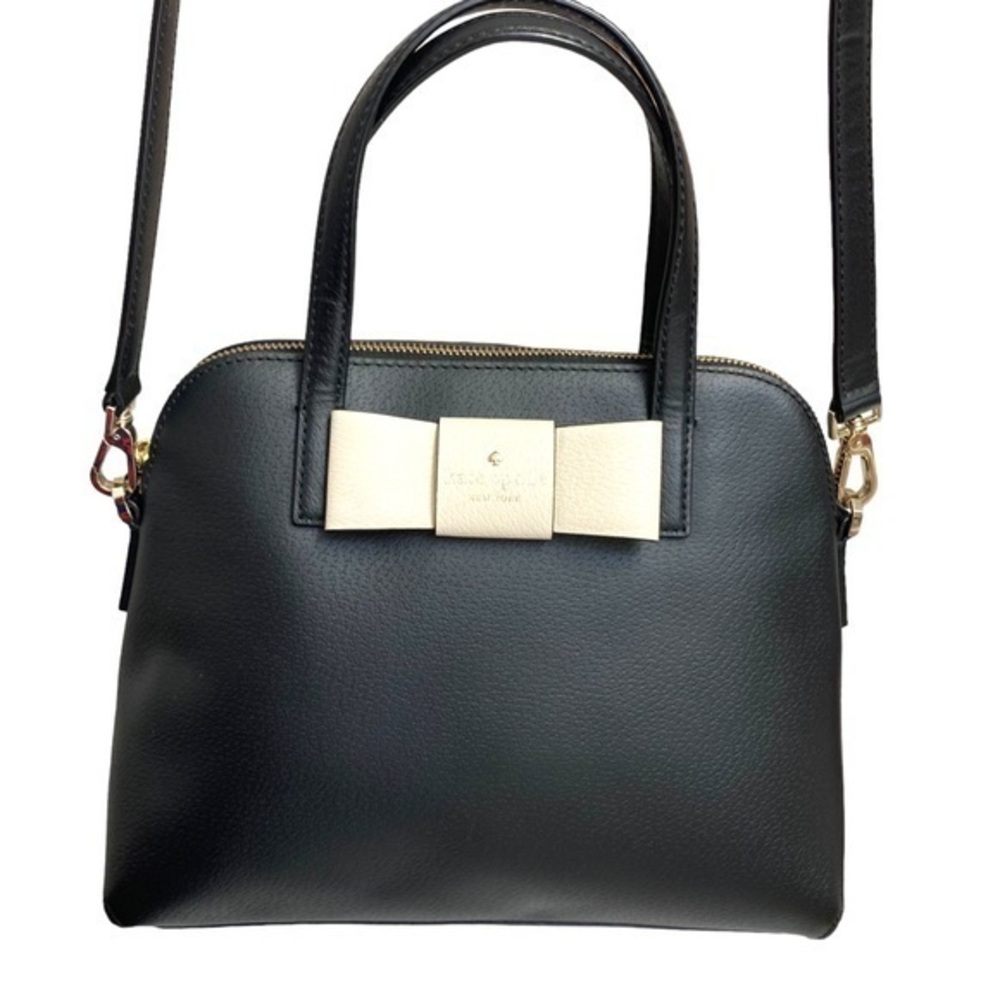 Kate spade Robinson street Maise black/white bow two way satchel crossbody bag